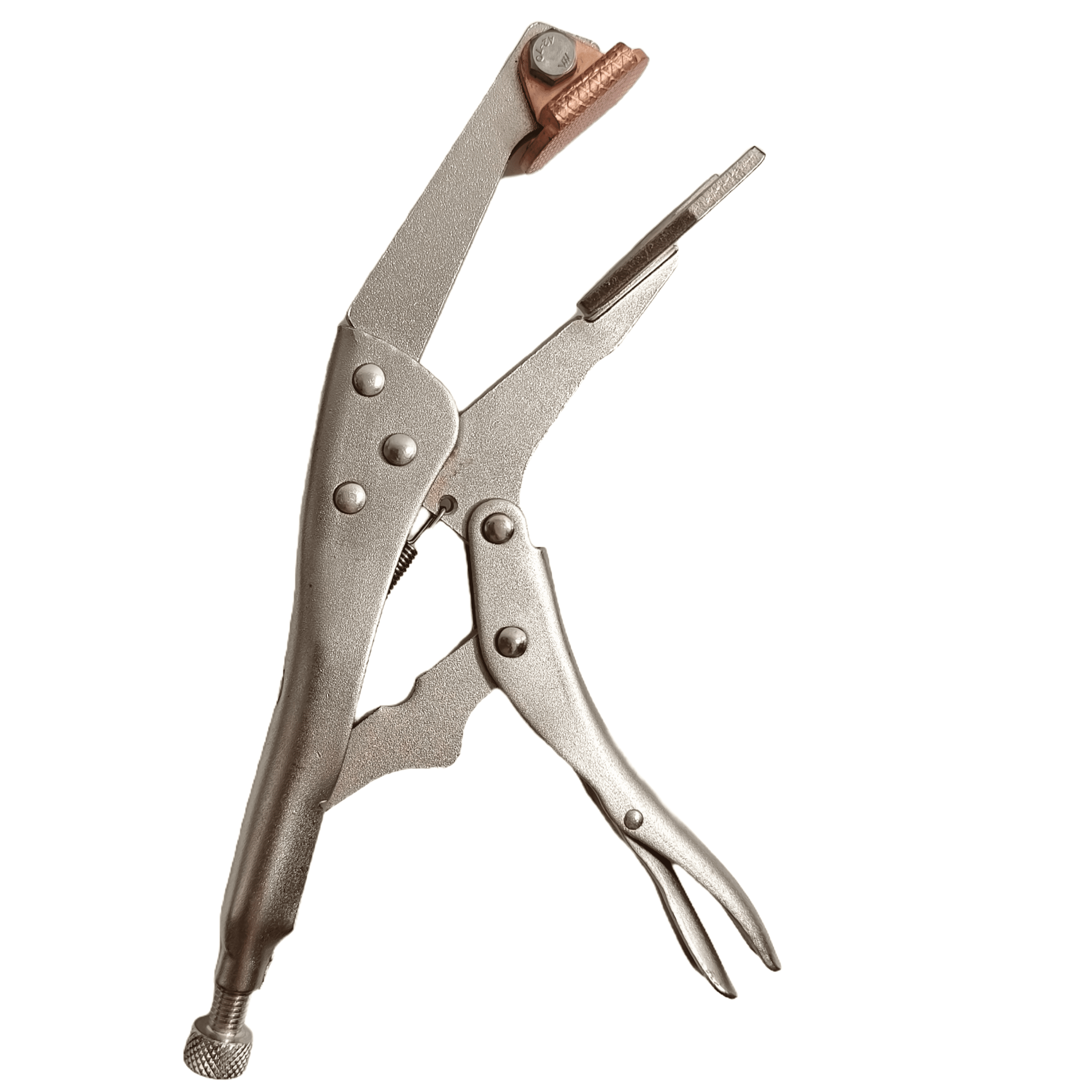 Plug Weld Pliers, Locking Welding Pliers with Copper Pads, Up to 2.7" Opening | Sheet Metal Clamp for Plug Welds, Auto Body & Metal Fabrication