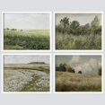 thumbnail image 2 of PixonSign Framed Wall Art Green Meadow Countryside Fields Landscapes Prints, Set of 4 Nature Wilderness Paintings, Minimalism Wall Décor, Adhesive Canvas Poster for Home Decor - 11"x14" White, 2 of 5