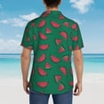 thumbnail image 3 of Lsque Watermelon pattern Hawaiian Shirt for Men, Unisex Summer Beach Casual Short Sleeve Button Down Shirts-Medium, 3 of 9