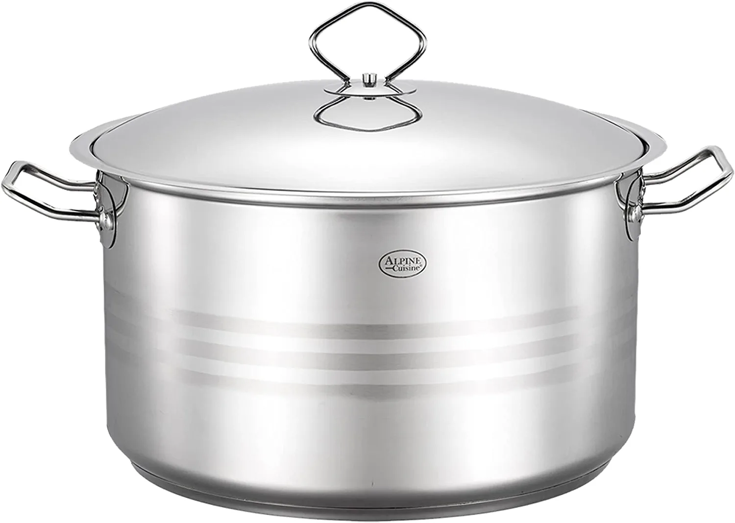 Alpine Cuisine Stainless Steel Dutch Oven with Lid & Easy Cool Handle