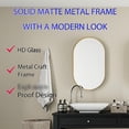 thumbnail image 6 of 20x34 Inch Oval Recessed Bathroom Medicine Cabinet, Matte Gold Metal Framed With Mirror And Adjustable Shelves Cabinet Mirror, For, 6 of 7