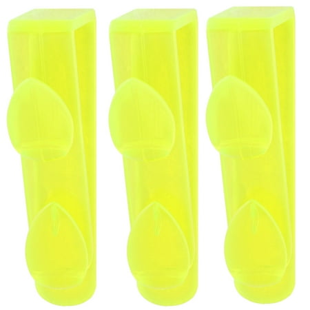 Plastic Drip - Plastic Drip Design Door Mounting Basket Bag Hanger Hook Fluorescent Green 3pcs