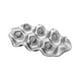 thumbnail image 5 of Soporte de cerámica para huevos, bandeja de almacenamiento para huevos, decoración de encimera, práctico contenedor para huevos, dispensador de huevos plateado, 5 of 8
