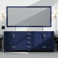 thumbnail image 6 of 84"w X 22"d Navy Blue Double Bath Vanity Featuring White Quartz Top And Faucet - 14 Drawers, 2 Cabinets, Soft Close, Scratch Stain Design 84 In. W 22 D With, 6 of 7