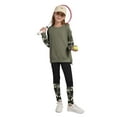 thumbnail image 5 of Hotiary 2Pcs Teens Little Girls Tracksuit Pant Outfit Sets Long Sleeve Sweatshirt & Leggings Color-Block Hoodie Top Sweapants Winter Fall Clothes, 6-14 Years, 5 of 8