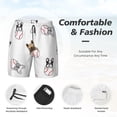thumbnail image 5 of Haiem Bbaseball Dog Mens Swim Trunks with Compression Liner 2 in 1 Swimming Shorts Stretch Swimwear Quick Dry,Board Shorts-XX-Large, 5 of 9