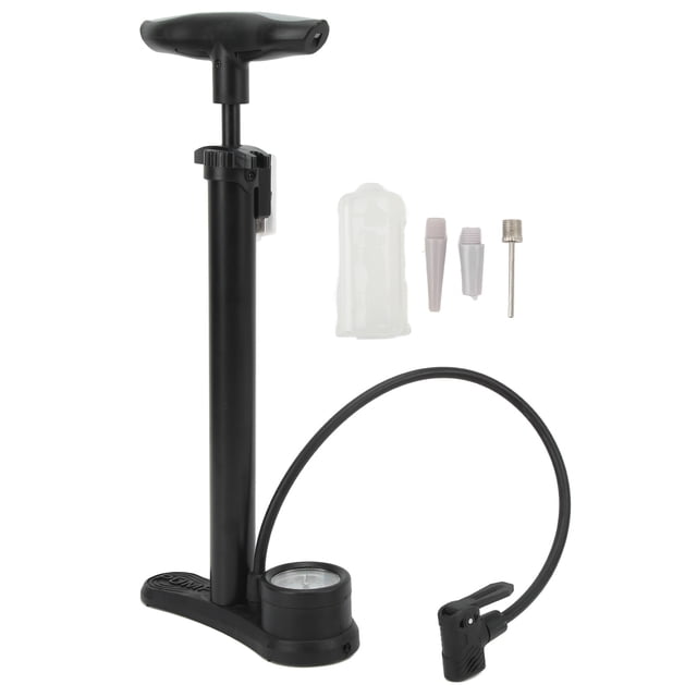 Floor Inflator , T Handle Bike Tire Inflator Easy To Operate Universal Air Nozzle With Gauge For Basketball For Vehicle Tyre