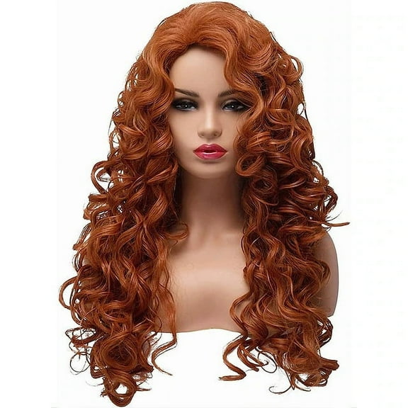 Nvzi-c Wig Curly Hair Wave Medium Temperament Wig Headgear(23.6in，A140)