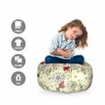 thumbnail image 2 of Winter Storage Toy Bag Chair, Deer Silhouettes with Blossoming Flowers Abstract Christmas Nature, Stuffed Animal Organizer Washable Bag, Small Size, Olive Green Pale Green, by Ambesonne, 2 of 3