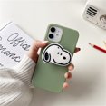 thumbnail image 3 of Funda con soporte y diseño divertido de Snoopy y melodía para iPhone 7, 8 Plus, X, XS, XR, 11, 12, 13, 14, 15 Pro Max, Mini, Charlie Brown Cat, 3 of 5