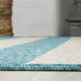 thumbnail image 3 of JONATHAN Y SANTA MONICA 4 x 6 Area Rug, Negril Two-Tone Wide Stripe - Aqua/Cream, SMB203E-4, 3 of 3