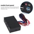 thumbnail image 5 of Lector de tarjetas multifunción para panel multimedia de 5,25 USB 2.0 USB 3.0 20 pines e-SATA SATA Panel frontal negro, 5 of 5