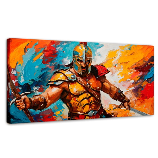 Cuadro Decorativo Canvas Canvas Revolution Lucha Espartana 140x70