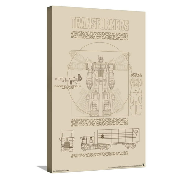 Hasbro Transformers - Sketch Canvas Wall Poster, 14.725" x 22.375"