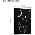 thumbnail image 2 of Cat Pictures Wall Decor-Black and White Canvas Wall Art-for Bedroom Wall art Office Posters Black Cat Pictures Canvas Print Poster Artwork Home Decor for Living Room Cat Pictures on Canvas 12x16 inch, 2 of 6