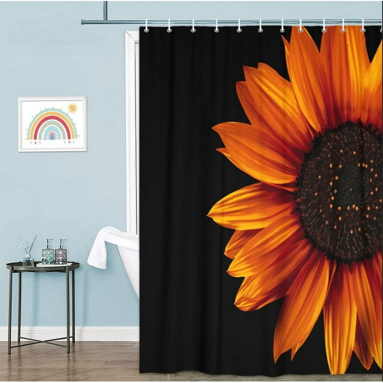 Black and yellow shower curtain outlet