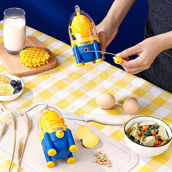 SHAPERME Egg Yolk White Mixer Scrambler Shaker Hand Pull Type Manual Blender Spinner USA