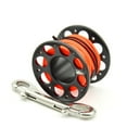 thumbnail image 1 of POINTERTECK Keep Diving Aluminium Spool Reel Polyester Rope Hanging Rotatable Reels Freediving Underwater Accessories with Double End Hook Gold 30m, 1 of 8