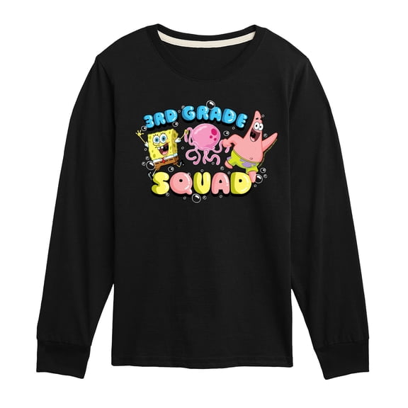 SpongeBob SquarePants - 3rd Grade Squad - Toddler & Youth Long Sleeve Graphic T-Shirt