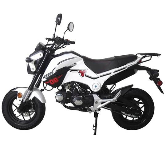 TAO TAO HELLCAT 125cc Motorcycle Gas Pit Bike VADER 125 Street Motorcycle for Adults and Youth ( White )