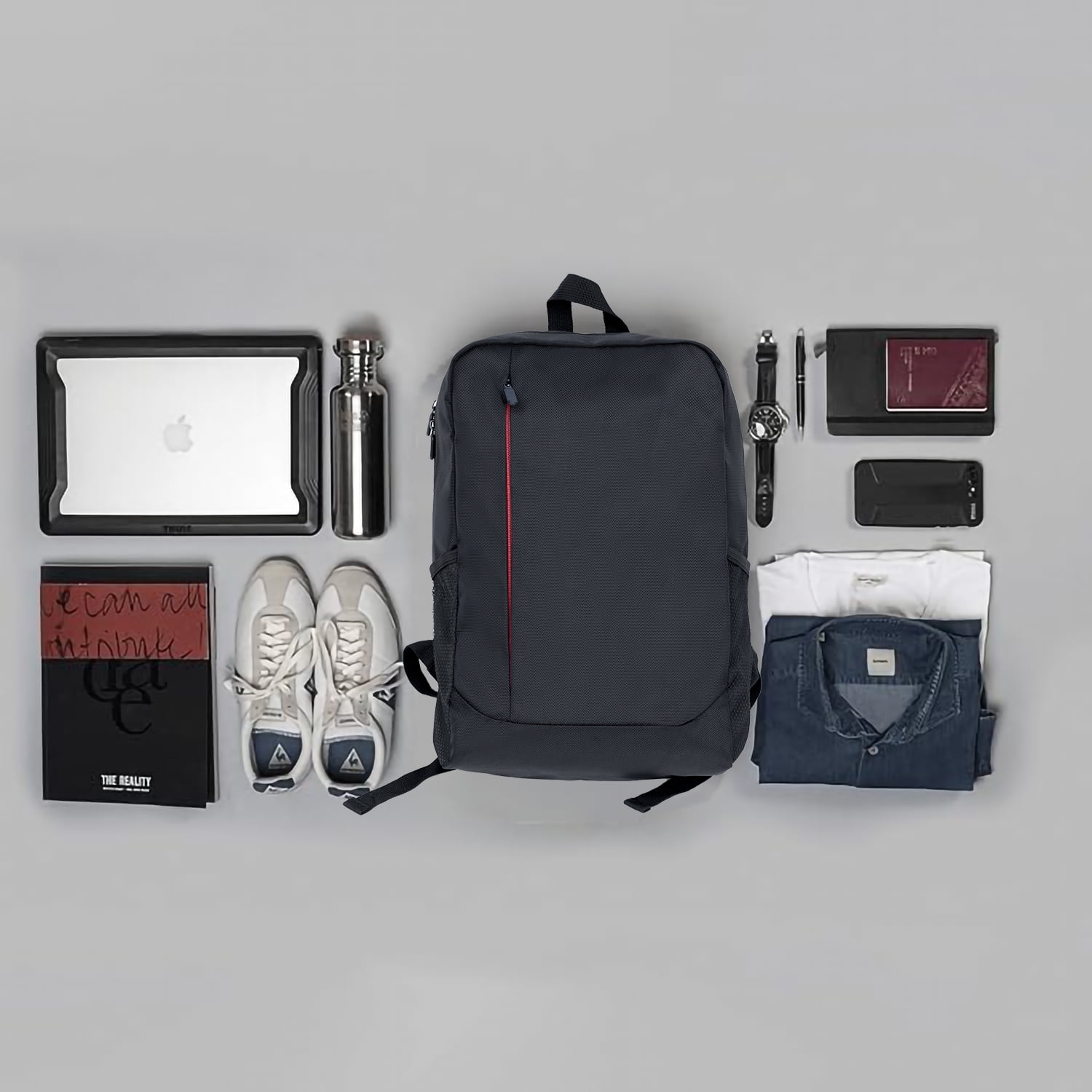 (20+24) Travel Case Two-Piece Suitcase Set Oxford Trolley Case Without Password Lock Universal Wheel + Oxford Cloth Backpack
