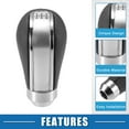 thumbnail image 3 of Unique Bargains Car Truck 5 Speed Gear Shift Knob Universal 9cm 3.54" Manual Transmission Aluminum Alloy Silver Tone, 3 of 6
