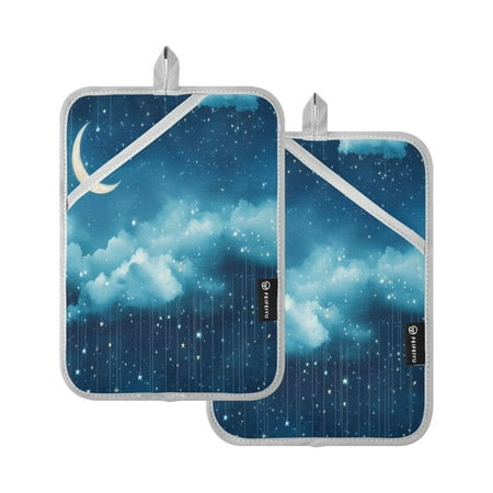 

Vzayy Kitchen Pot Holders Sets Heat Resistants for Cooking Baking Star Background