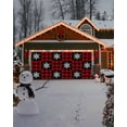 thumbnail image 4 of Garage Door Banner Cover 7 x 16 ft, Winter Snowflake Red and Black Plaid Christmas Garage Door Decorations Holiday Christmas Backdrop Decor for Winter New Year Xmas Party, 4 of 6