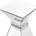 thumbnail image 4 of Pemberley Row MDF Clear Accent Pedestal End Table Square Contemporary, 4 of 6