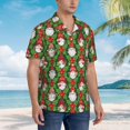 thumbnail image 2 of KLL Men's Hawaiian Shirt Short Sleeve Button Down Beach Shirts-Santa Claus And Gnomes, 2 of 5