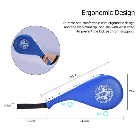 Riousery Taekwondo Double Kick Train Strike Pad Target Tae Kwon Do Karate Kickboxing 15 inches / 38.1 cm