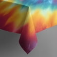 thumbnail image 3 of Colorful Tie Dye Mandala Pattern Rectangle Tablecloth 60"x84",Waterproof Polyester Rectangle Table Cloth, Wipeable Spillproof Polyester Tablecloth for Dining, Camping, Indoor and Outdoor, 3 of 5
