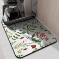 thumbnail image 2 of Absorbent Microfiber Dish Drying Mat, Rare Vintage Botanical, Wild Flowers & Herb Design, Large 18x24 Inch, Perfect for Kitchen Counter and Coffee Bar Decor, 2 of 7