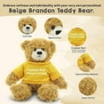 thumbnail image 4 of Made By Alien’s Realistic Stuffed Animals Soft Plush Toy- 12 Inch Personalized Gift for Birthday, Valentine’s day (Beige Teddy Bear Yellow Shirt), 4 of 6