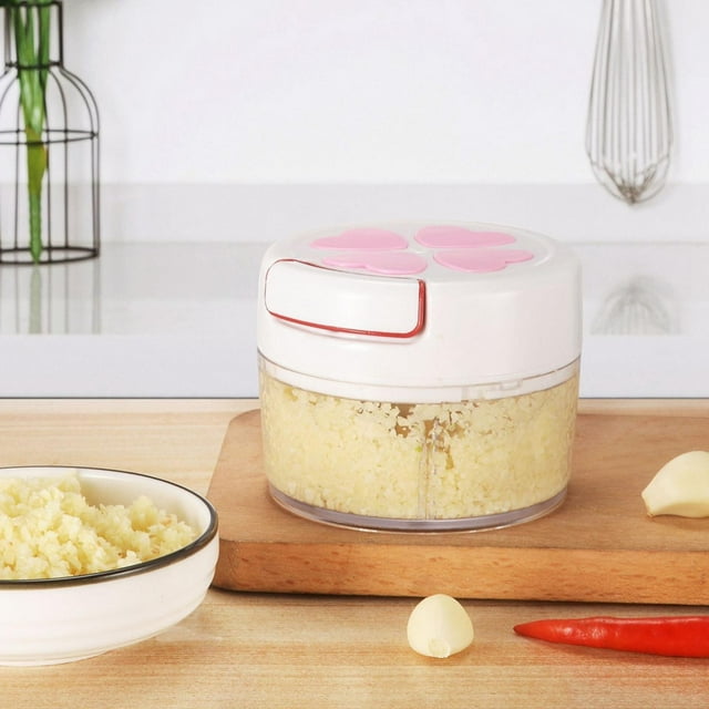 Picadore de Verduras y Ajo para Alimentos, Herramienta Manual de Cocina, Color Gris