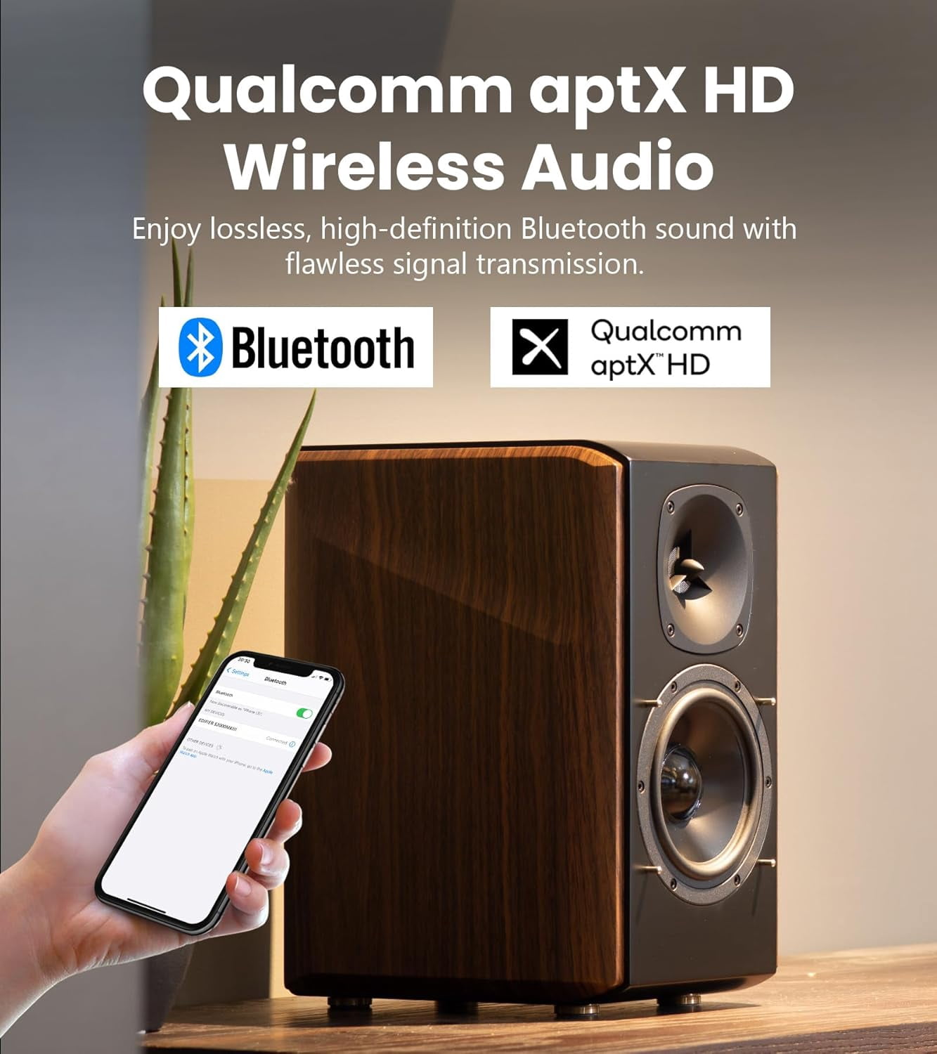 Restored Edifier S2000MKIII Coaxial, Bluetooth, Optical and RCA Bookshelf 2 Speakers, Near-Field Active Tri-Amped 130w Studio Monitor for Audiophiles w/ Wireless, Line-in and Fiber-Optic Input Walnut