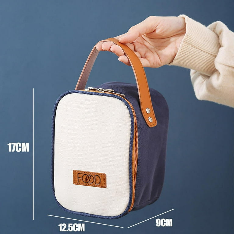 Stainless Steel Vacuum Thermal Lunch Box Insulated Lunch Bag Food