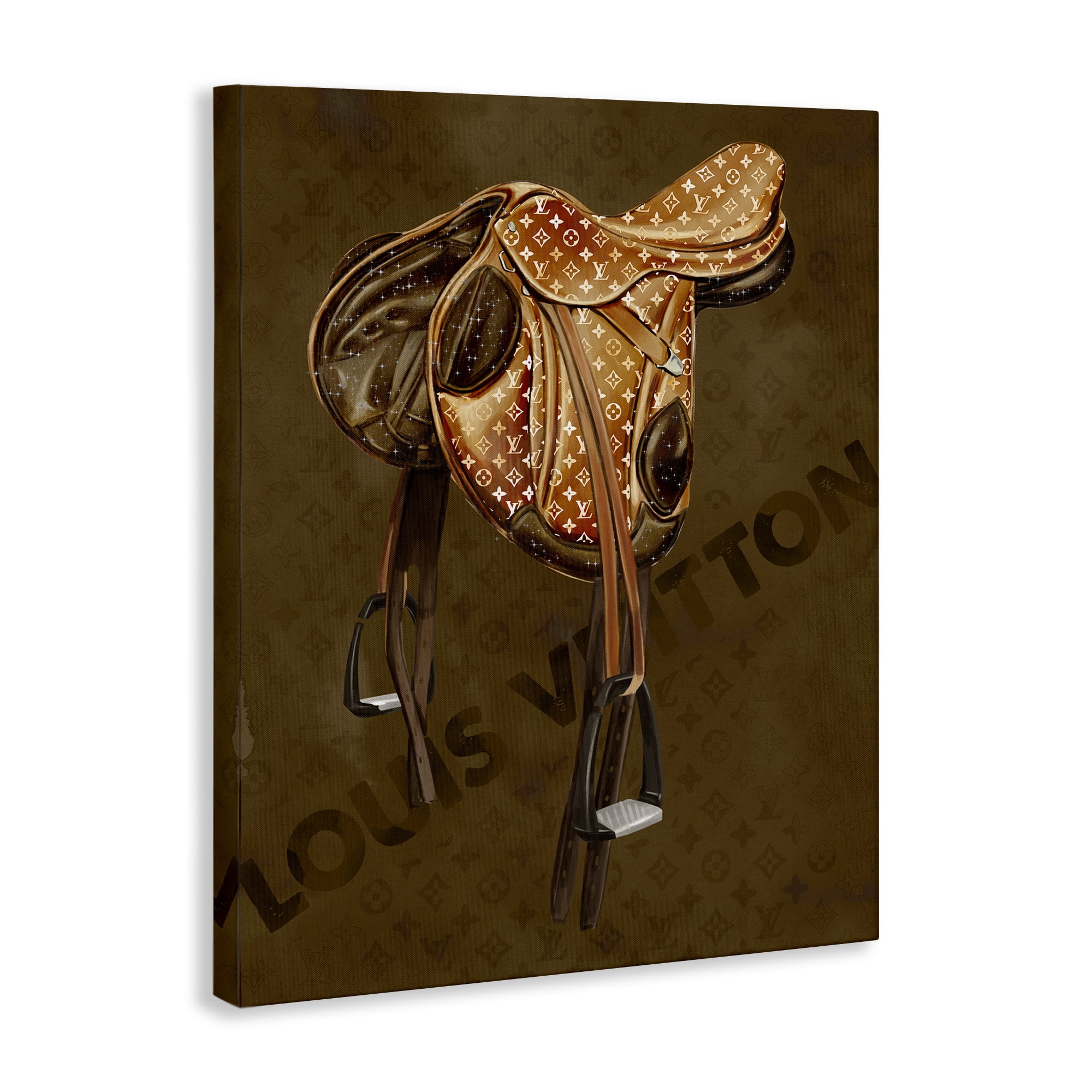 Stupell Industries Glam Patterned Saddle Beauty & Fashion Painting Gallery Wrapped Canvas Art Print Wall Art, 16 x 20