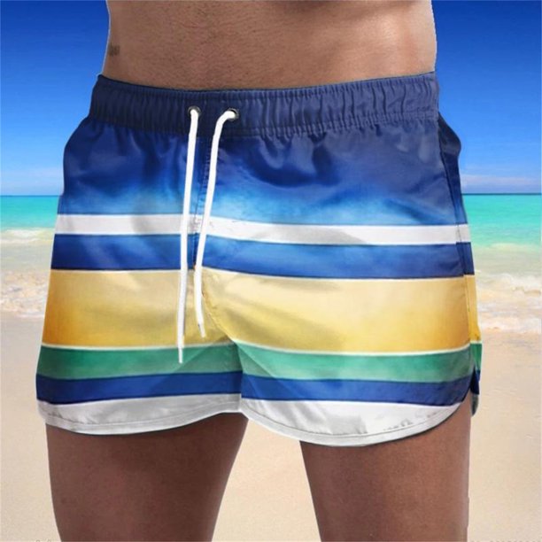 Bañadores de cinco puntos de secado rápido con cordón de secado rápido para hombres y mujeres, deportes transpirables, surf, vacaciones en la playa, bañadores de playa, bañadores de natación Pompotops qyievc7694