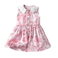 thumbnail image 2 of ATOGUTA Tutu Dresses for Toddler Girls Sleeveless Vest Floral Printed Princess Dress Clothes Pink, Sizes 6M-6, 2 of 5