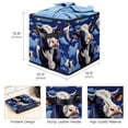 thumbnail image 3 of Cattle Foldable Cube Organizer with Handle, 10.8"x10.5"x10.6", Large Capacity Clothes Storage Containers Basket, 3 of 6