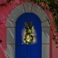 thumbnail image 6 of [Timer] Easter Bunny Wreath for Front Door, Lighted Easter Wreaths with 30 LED Warm Lights, Foldable Bunny Wreaths, Pre-Lit Easter Egg Wreath for Spring Decor, 6 of 7