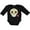 AB-Black, variant on Día de los Muertos Skull with Flower Boys or Girls Long Sleeve Baby Bodysuit