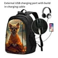 thumbnail image 2 of Yiaed Maple Leaf Meditating Chihuahua Print Laptop Backpack,Business Travel Durable Laptops Backpack with USB Charging Port,Water Resistant College Computer Bag, 2 of 5