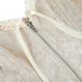 thumbnail image 3 of Corsé vintage color albaricoque para mujer, corsés y bustiers con cordones y cremallera, faja moldeadora floral., 3 of 5