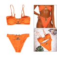 thumbnail image 4 of Bikini sexy de color sólido para mujer, traje de baño de dos piezas, bikini bandeau, traje de baño femenino M, 4 of 9