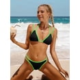 thumbnail image 3 of Sociala High Cut Bikini Sets for Womens Triangle Bikini Tops Halter Two Piece Bath Suit, 3 of 6