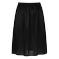 thumbnail image 4 of RUNQHUI Jupon Long en Satin pour Femme Demi-Jupon Jupe sous Robe Jupons Rallonge Demi-Jupons 50 cm Noir G, 4 of 7