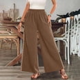 thumbnail image 2 of Outfmvch Flowy Pant Wide Leg Sweatpants Women Lounge Pants Women Linen Pants Baggy Pants for Women Track Pants Women Hiking Pants Women Contrast Side Stripe Sweatpants Women Brown M, 2 of 8