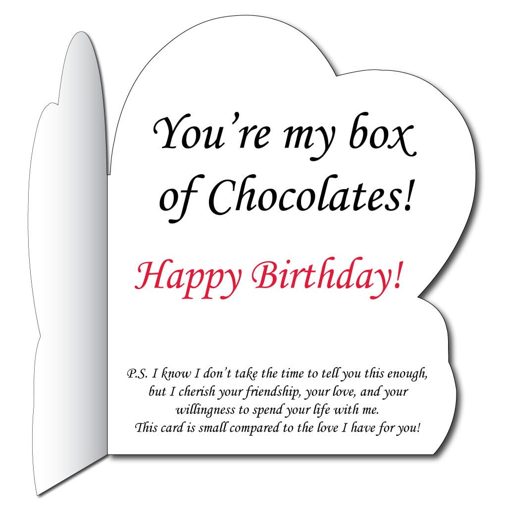 Giant Birthday Card (Box of Chocolates), 2 foot By 3 Foot Card with Envelope